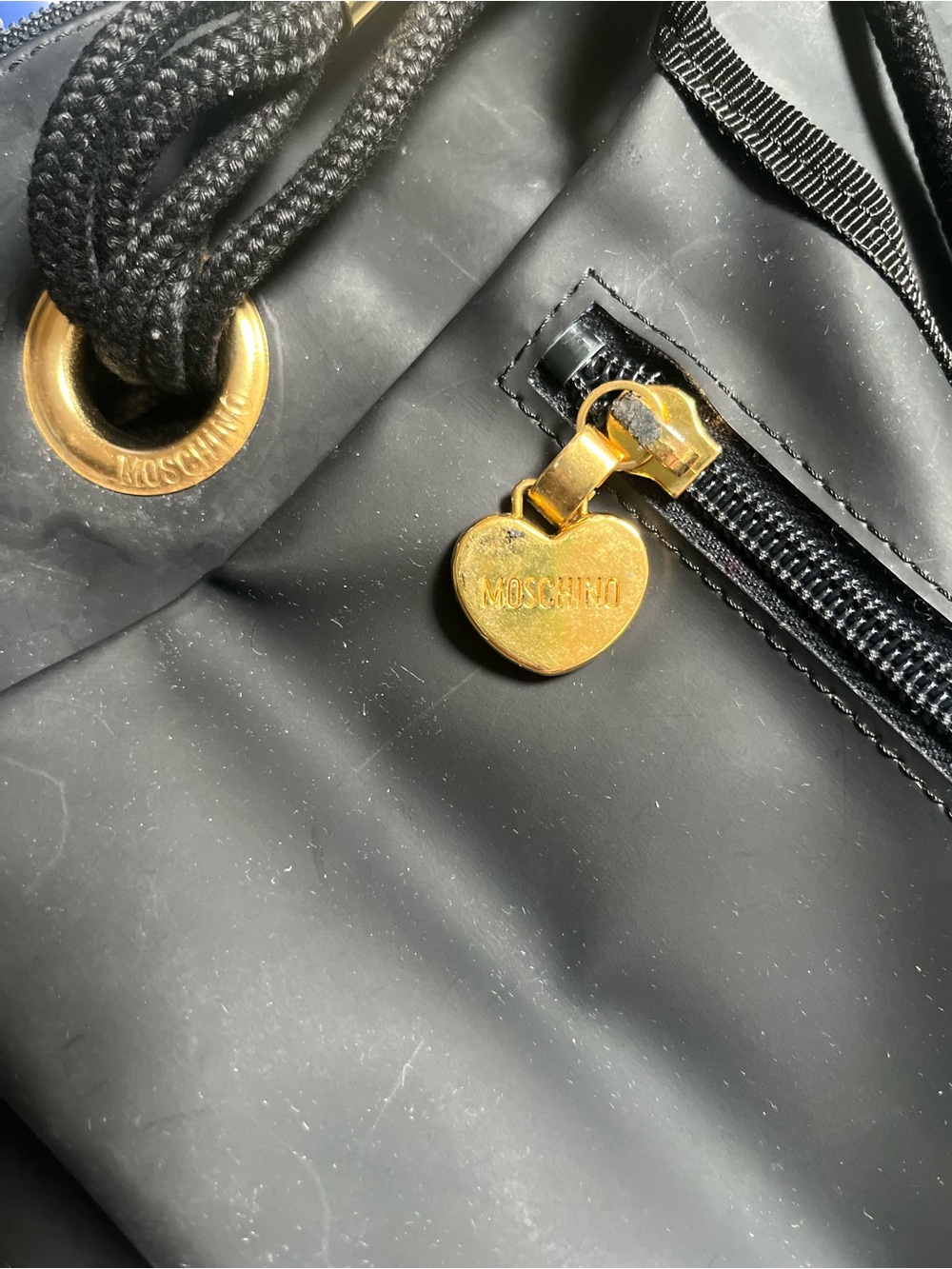 Moschino Vintage Black and White Logo Travel/Beach Bag - Picture 8 of 9